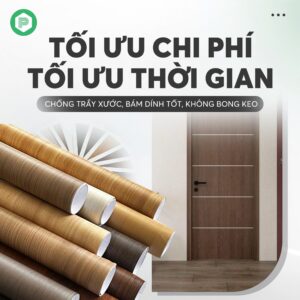 film dán cửa composite dễ dàng thi công, không bụi bẩn, hoàn thiện nhanh chóng