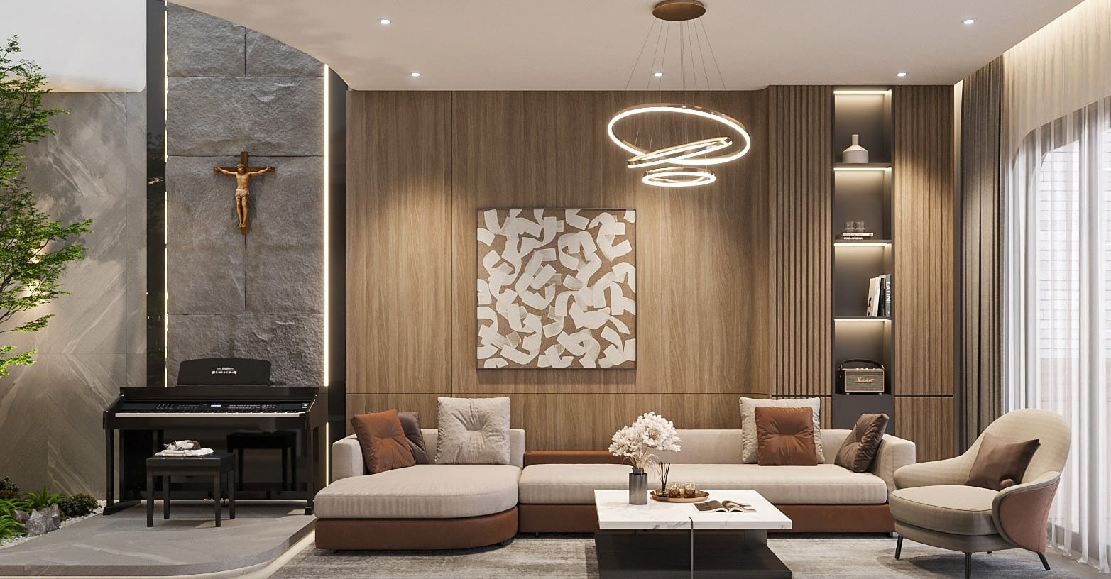 Film dán tấm nhựa nano trong nội thất hiện đạ