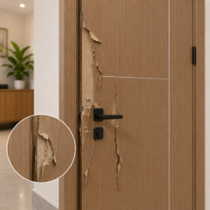 Cửa Composite bị bong tróc sau một thời gian sử dụng