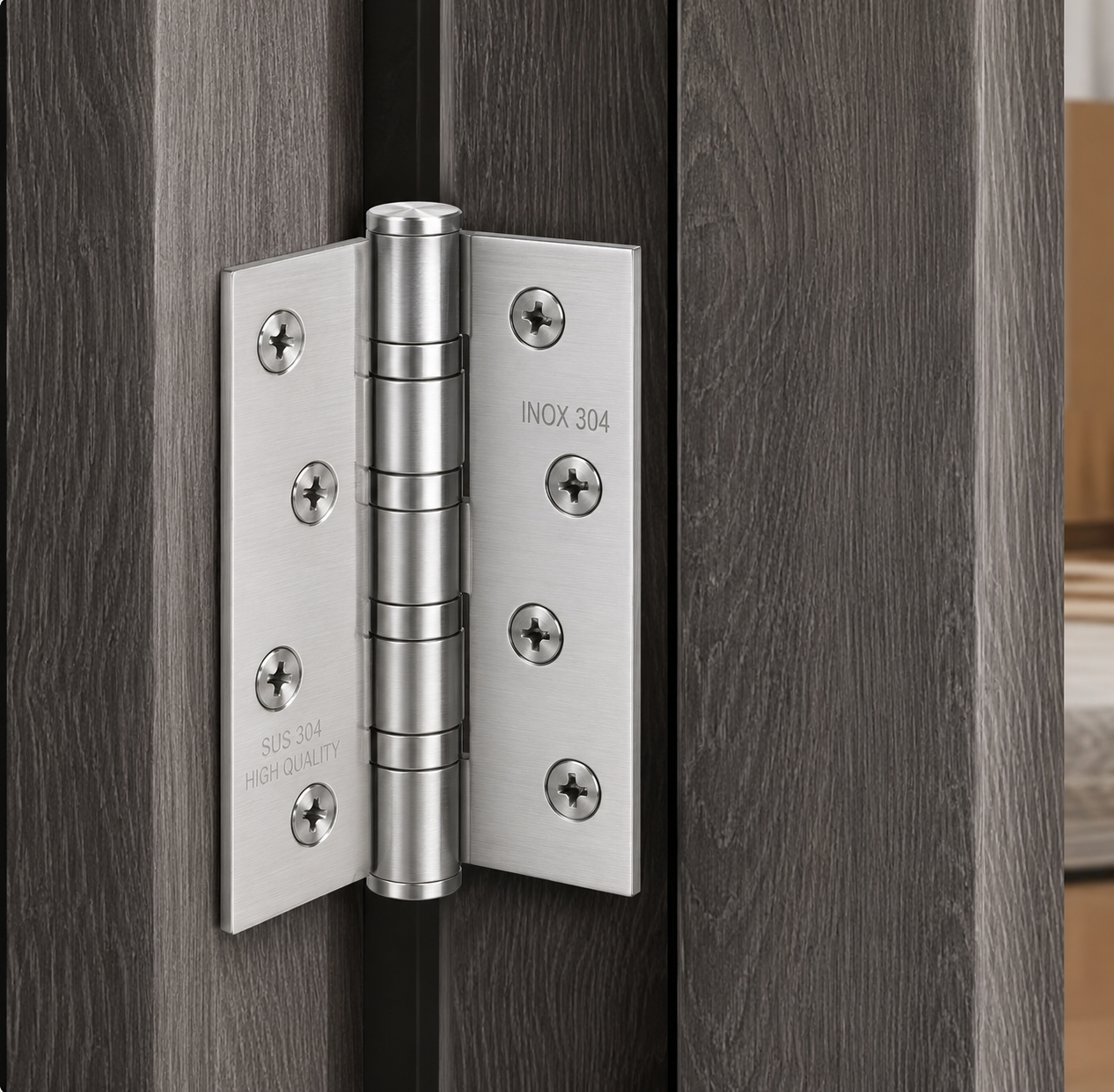 Bản lề inox quyết định độ bền cả bộ cửa