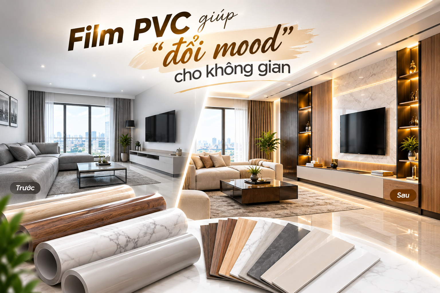 Film PVC Cho Tấm Nhựa Nano nâng tầm không gian, tối ưu chi phí